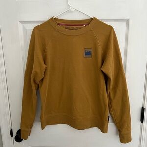 Patagonia Women’s Organic Cotton Crew Sweatshirt, Mustard Yellow, Size Medium
